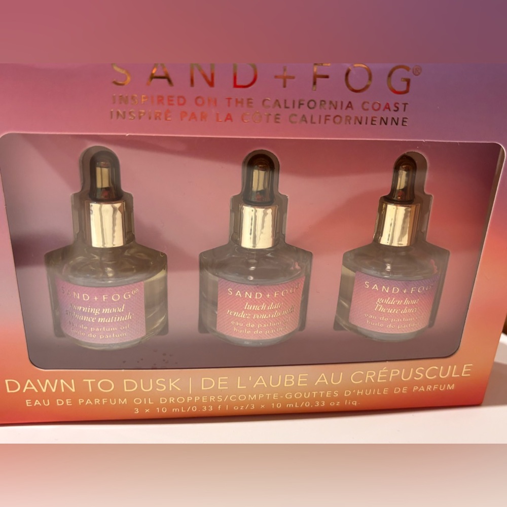 Sand + Fog Perfume Oil Droppers Set Dawn to Dusk Set of 3